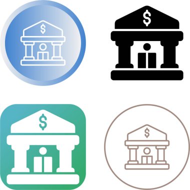 Banka web simge vektör çizim