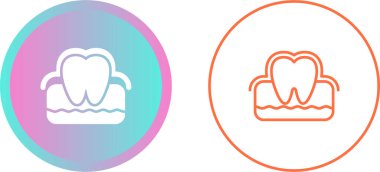 Diş web simge vektör çizim