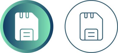 Disket simgeleri ayarlandı, vektör illüstrasyonu