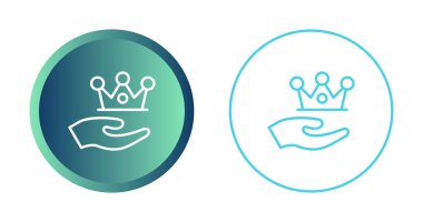 Eller ve taçlar simgeler. vektör illüstrasyonu