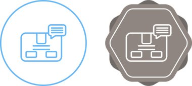 Parsel web simgesi vektör illüstrasyonu