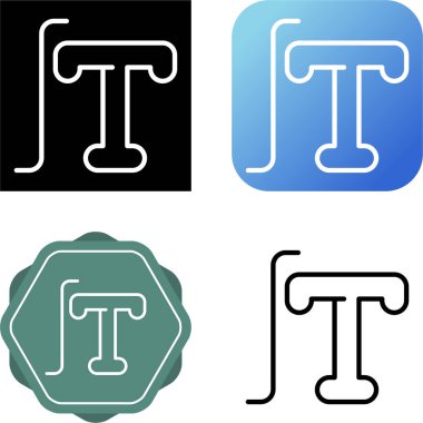 Typography simgeleri ayarlandı, vektör illüstrasyonu