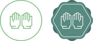 Eller simgesi. İnsan eli siluetleri. Vektör illüstrasyonu