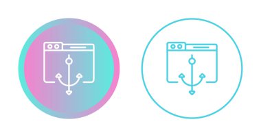 Web tarayıcı simgesi vektör illüstrasyon tasarımı