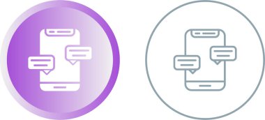 İleti simgeleri ayarlandı, vektör illüstrasyonu