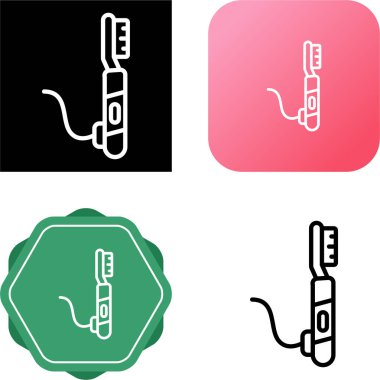 elektro diş fırçası ikonu vektör illüstrasyonu 
