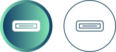 Beyaz arkaplanda modern USB Tip-C port simgesi 