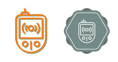 RFID Okuyucu Web simgesi vektör çizimi