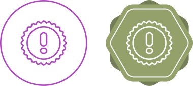 Beyaz arkaplanda ünlem simgeleri ayarlandı