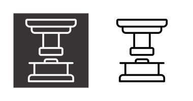 Hidrolik baskı simgeleri ayarlandı, vektör illüstrasyonu 