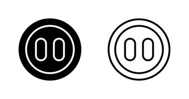 duraklat düğmesi simgeleri ayarlandı, vektör illüstrasyonu