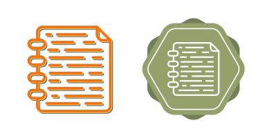not defteri simgeleri ayarlandı, vektör illüstrasyonu basit tasarım