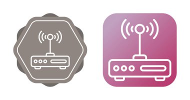 Wi-Fi yönlendiricileri simgeleri web basit illüstrasyon