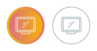 Bilgisayar web simgesi vektör illüstrasyonunu izle