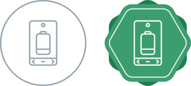 Akıllı telefon pil simgelerinin vektör çizimi