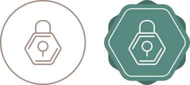 Basit asma kilit simgesi simgesi.