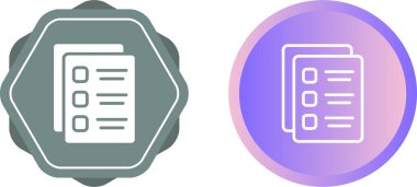 kontrol listesi simgeleri ayarlandı, vektör illüstrasyonu