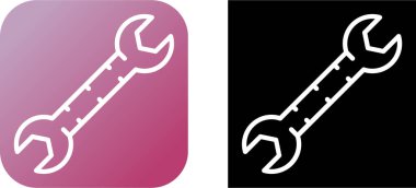 İngiliz anahtarı simgesi seti, vektör illüstrasyonu 