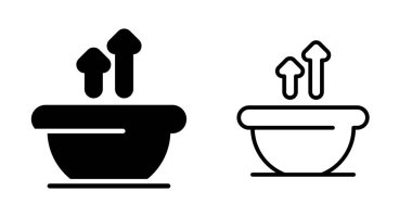 Küvet simgesi moda tasarım şablonu, beyaz arkaplanda vektör illüstrasyonu