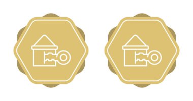 anahtar simgesi vektör illüstrasyonlu ev 