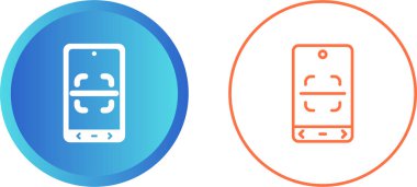 akıllı telefon web simgesi vektör illüstrasyonundaki kamera