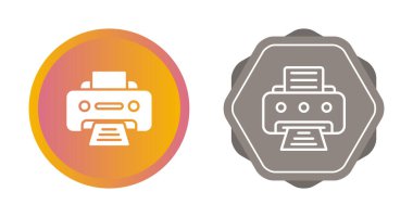 Yazıcı simgesi beyaz arkaplanda izole edildi