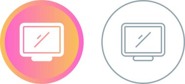 Bilgisayar web simgesi vektör illüstrasyonunu izle