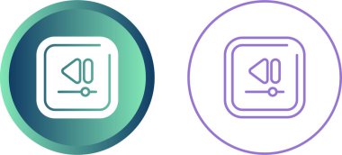 Video ikonları, sol ok düğmeleri, vektör illüstrasyonu seti