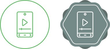 ortam oynatıcı web simgesi vektör çizimi