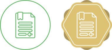 belge web simgesi vektör illüstrasyonu