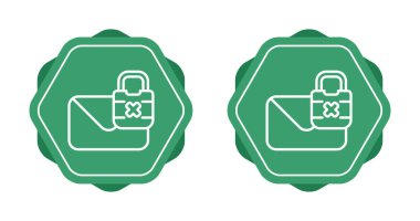 Beyaz arkaplan, vektör illüstrasyonunda e- posta ve kilit simgeleri kümesi   