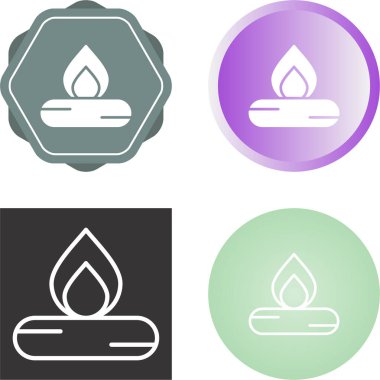 Mum simgeleri ayarlandı, vektör illüstrasyonu