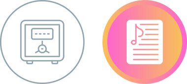 Renkli nota belgesinin yanında güvenli simge