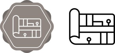 ev planı simgeleri ayarlandı, vektör illüstrasyonu