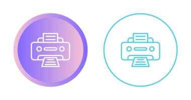 yazıcı vektörü simgeleri basit illüstrasyon