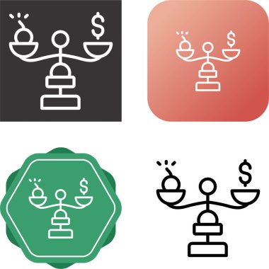 Borç web simgesi vektör illüstrasyonu