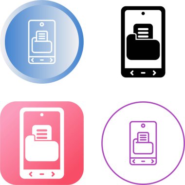 Akıllı telefon web simgesi vektör illüstrasyonundaki dosya