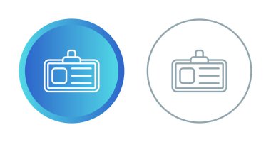 Kimlik kartı simgeleri ayarlandı, vektör illüstrasyonu basit tasarım