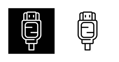 Hdmi Vektör Simgesi Beyaz Arkaplanda izole edildi. Yüksek Kaliteli Düz Stil Modern Görüntü Yüksek Tanımlı Kablo Sembolü