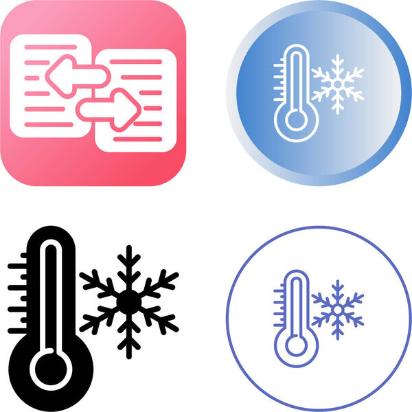winter and cold weather, snowflake icon set vector illustration 