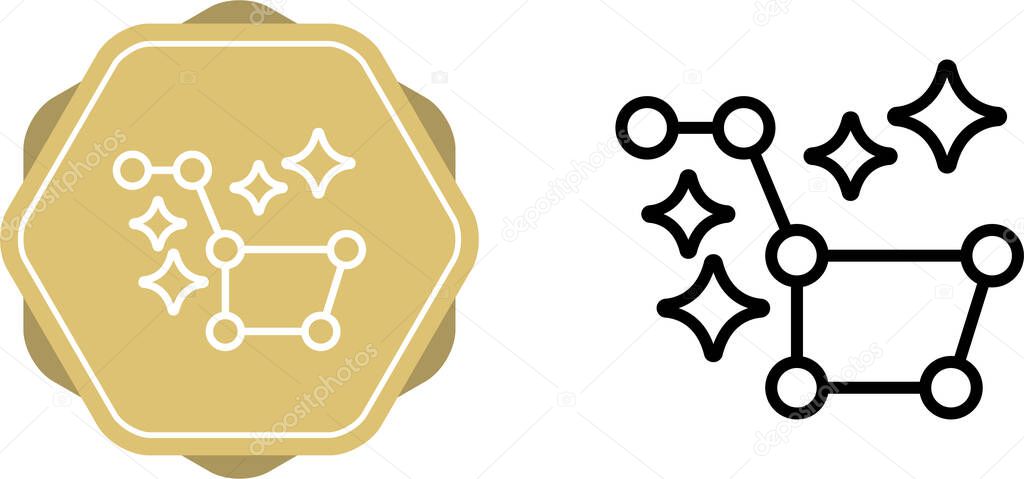 Vector illustration of the Constellation Ursa Major icon on white background