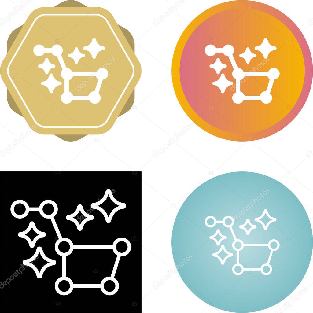 Vector illustration of the Constellation Ursa Major icon on white background