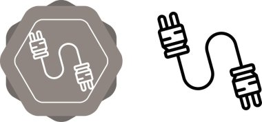 Kablo simgesi ayarlandı. Güç kabloları, uzatma kabloları, kriko bağlantıları