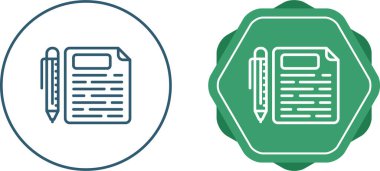 Not defteri çizgisi simgesi. Web tasarımı veya mobil uygulama için yüksek kalite tasarım sembolü. Tasarım logosu için ince çizgi işareti. Beyaz arkaplanda siyah çizgili resim çizimi