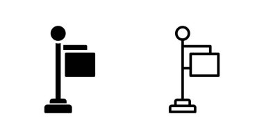 Bayrak Simgeleri Minimalist Kümesi. Başarı, Zafer, vektör çizimi