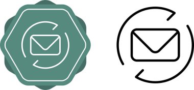 E- posta simgeleri ayarlandı, vektör illüstrasyonu