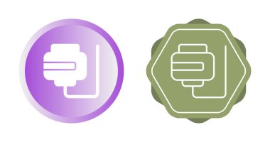 Magsafe Simgesi İnce Çizgi Sanat İşareti, Beyaz Arkaplanda İzole Edildi 