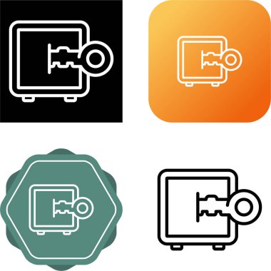 Güvenli simge beyaz arkaplanda izole edildi. vektör illüstrasyonu