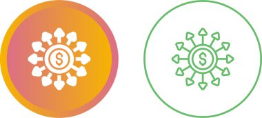  Bütçeleme ve Öngörü web simgesi basit illüstrasyon