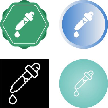 pipette simgeleri, web basit illüstrasyonu